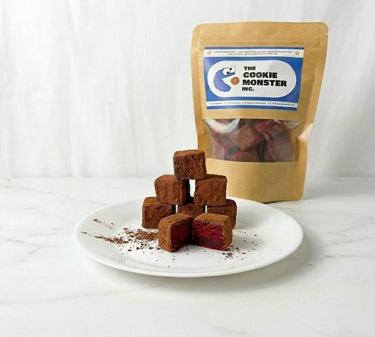 Fudgy, bite-sized, eggless